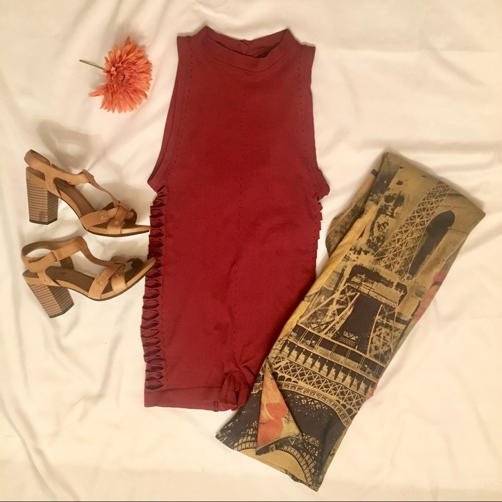 Free People bodysuit with cut-outs